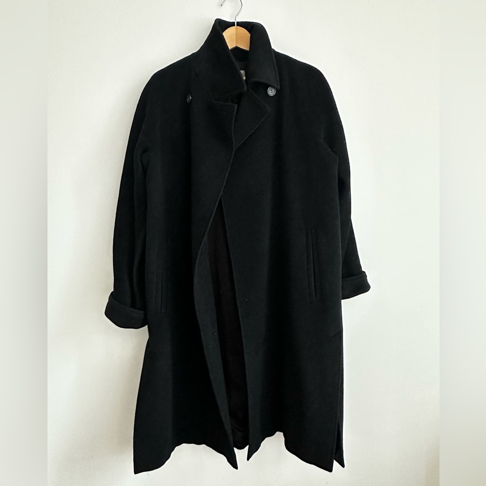 MaxMara Black Trench Coat Classic Design